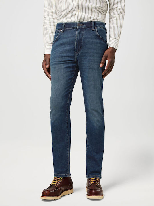 Wrangler Larston Ανδρικό Παντελόνι Τζιν Marine ...