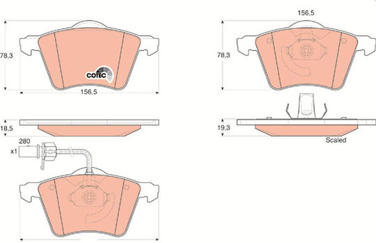 Trw Brake Pad Set Disc Brake Gdb1538