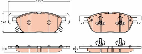 Trw Brake Pad Set Disc Brake Gdb2167