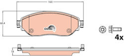 Trw Brake Pad Set Disc Brake Gdb2096 Trw Brake Pad Set Disc Brake Gdb2096