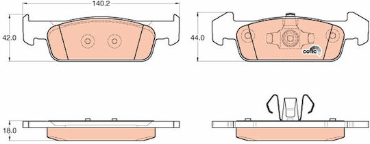 Trw Gdb2018 Brake Pad Set Disc Brake