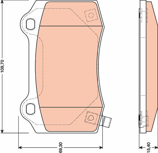 Trw Gdb4171 Brake Pad Set Disc Brake
