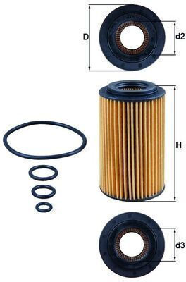 Filtru De Ulei Mahle Ox 153/7d