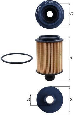 Mahle Oil Filter Ox 553d