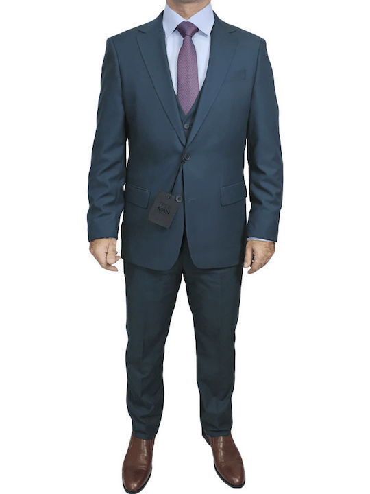 Freeman Clothing Ανδρικό Κοστούμι Με Γιλέκο με ...
