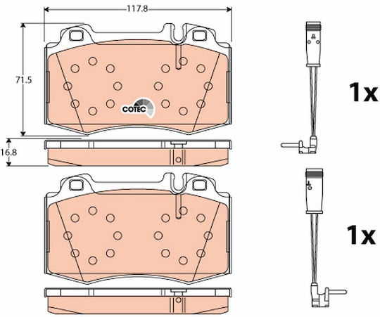 Trw Brake Pad Set Disc Brake Gdb1543