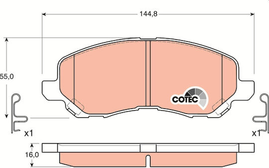 Trw Gdb3287 Brake Pad Set Disc Brake