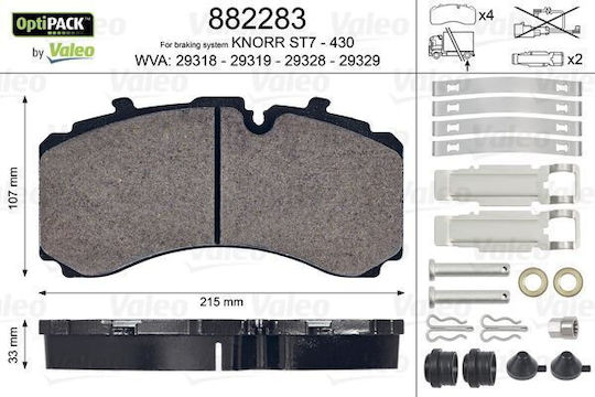 Valeo 882283 Brake Pad Set Disc Brake