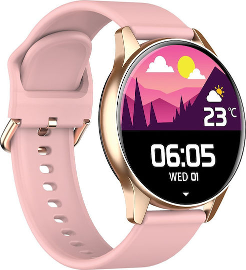 Forever SB-115 Lite Smartwatch με Παλμογράφο (Ροζ Χρυσό)