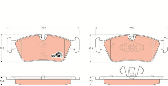 Trw Gdb1625 Brake Pad Set Disc Brake