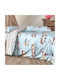 Kentia Danika Set Kids Duvet Cover Single with Pillowcase Light Blue 160x240cm