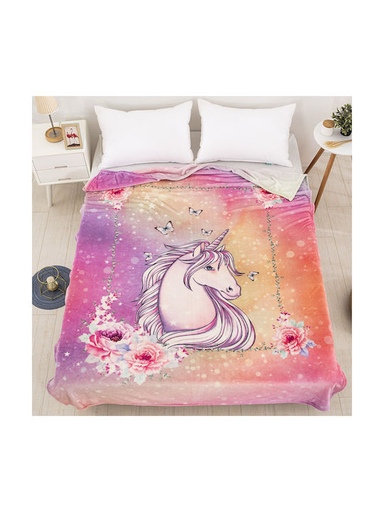 Beauty Home Fleece Kids Blanket Pink 220x160cm