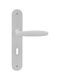 Viometale Lever Middle Door with Plate Handle Pair (Center Distance 75mm) White Checkmate