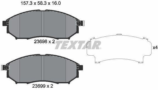 Textar 2369801 Brake Pad Set Disc Brake