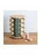 5Five Glass Tabletop Rotating Spice Rack Green 16pcs