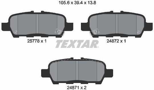 Textar 2577801 Brake Pad Set Disc Brake