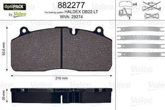 Valeo 882277 Bremsbelag Set Scheibenbremse