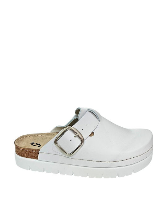 Comfort Way Shoes Γυναικεία Ανατομικά Σαμπό Λευκά