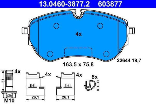 Ate Set Plăcuțe de Frână Disc 13.0460-3877.2