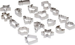 Christmas Stainless Steel Cookie Cutter Set 18 Pieces F-v 204678