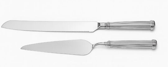 Galifas Metallic Serving Utensil Set Silver 2pcs