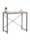Desk Wooden Brown with Metal Legs 80x40x70cm