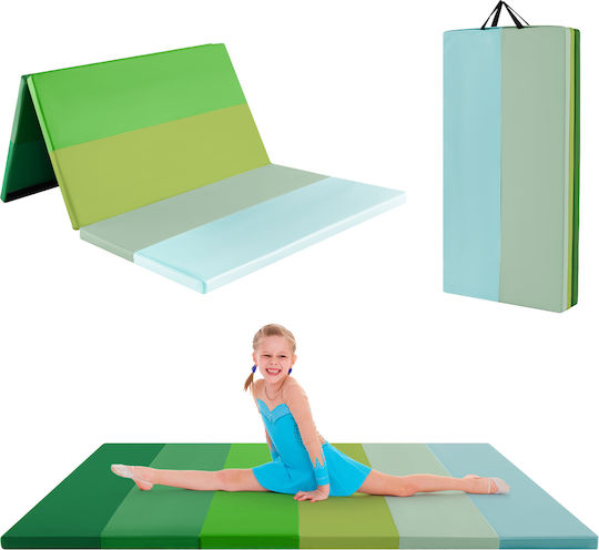 Costway Αναδιπλούμενο Στρώμα Γυμναστικής Pilates Πράσινο (180x120cm)