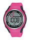 Lorus Digital Damen Uhr mit Rosa Kautschukarmband