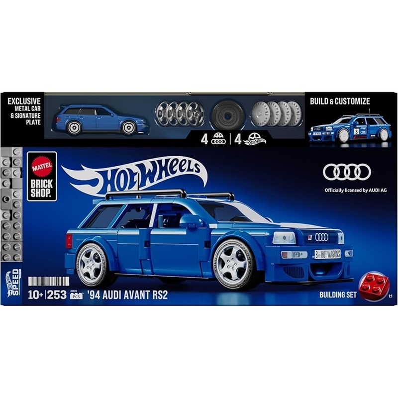 Mattel Brick Shop Cuburi de Construit Hot Wheels Speed Series Audi