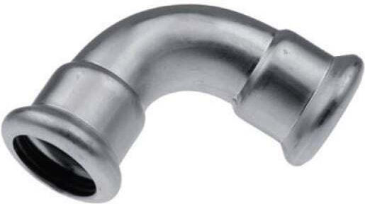 Kan-therm Ecke Gepresst 90° 76,1mm Edelstahl 6230004