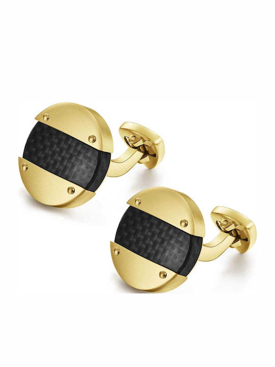 Ducati Motore Steel Cufflinks in Gold Colour