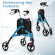 Costway Foldable Aluminum Rollator Blue