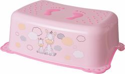 Toilet Booster Seat Non-Slip Zebra Light Pink Maltex Baby