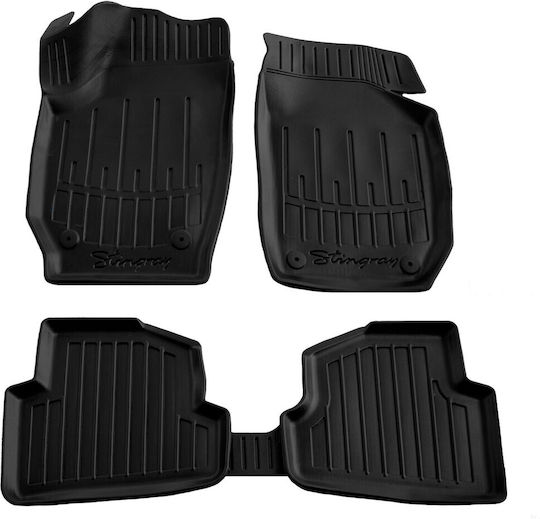 Skoda Fabia II 5d 2007>2014 Car Mats Rubber Raised Sides Fasteners 5 Pieces Race Axion 5020025/st