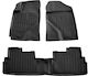Toyota Corolla Verso 5d 2004>2009 Car Mats Rubber Raised Sides Fasteners 4 Pieces