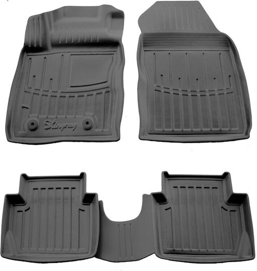 Ford Ecosport 5d 2013>2023 Car Mats Rubber Raised Sides Fasteners 4 Pieces Race Axion 5007294/st