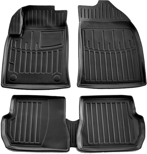 Ford Fusion 5d 2002>2012 Car Mats Rubber Raised Sides Fasteners 5 Pieces