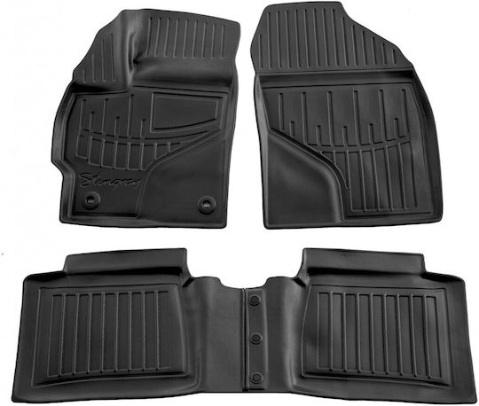 Toyota Prius Zhw30 5d 2009>2015 Car Mats Rubber Raised Sides Fasteners 4 Pieces