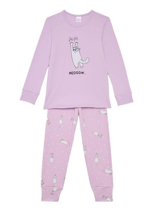 Pretty Baby Kinder-Nachtwäsche Winter Baumwolle Dusty Flieder