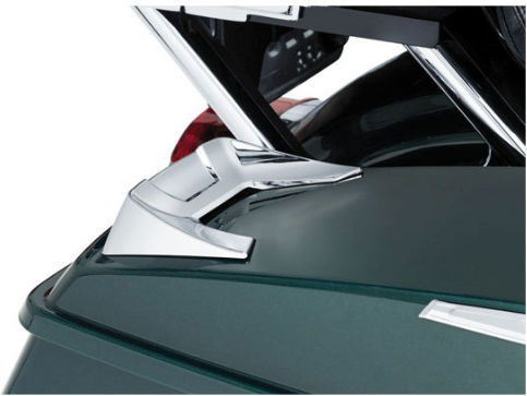 Kuryakyn Chrome Speedform Saddlebag Lid Spoilers Spoilers Μοτοσυκλέτας 14-19 Harley Davidson Touring Ασημί