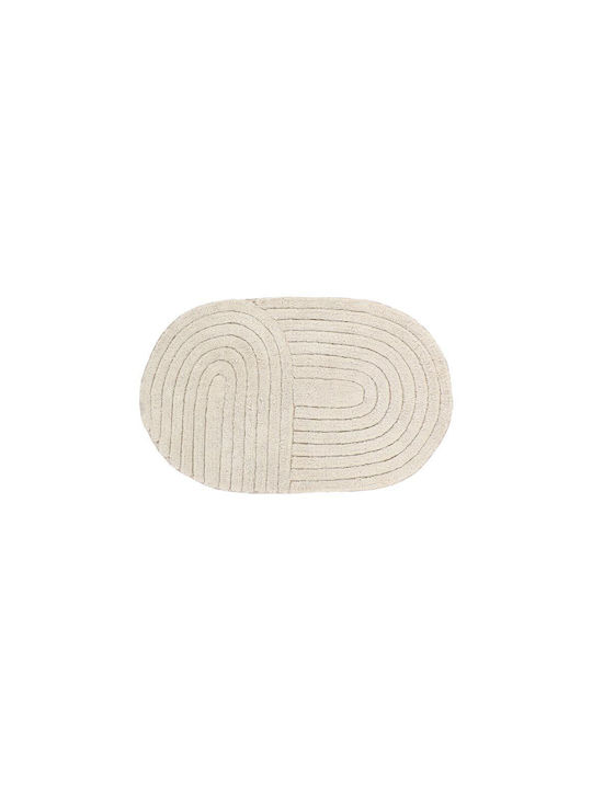 Non-Slip Bath Mat Cotton Oval AT71992 Blue 50x80cm