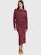 Damen Bluse Langärmelig Red