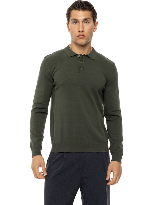 Biston Polo Long Sleeve Sweater Dark Green