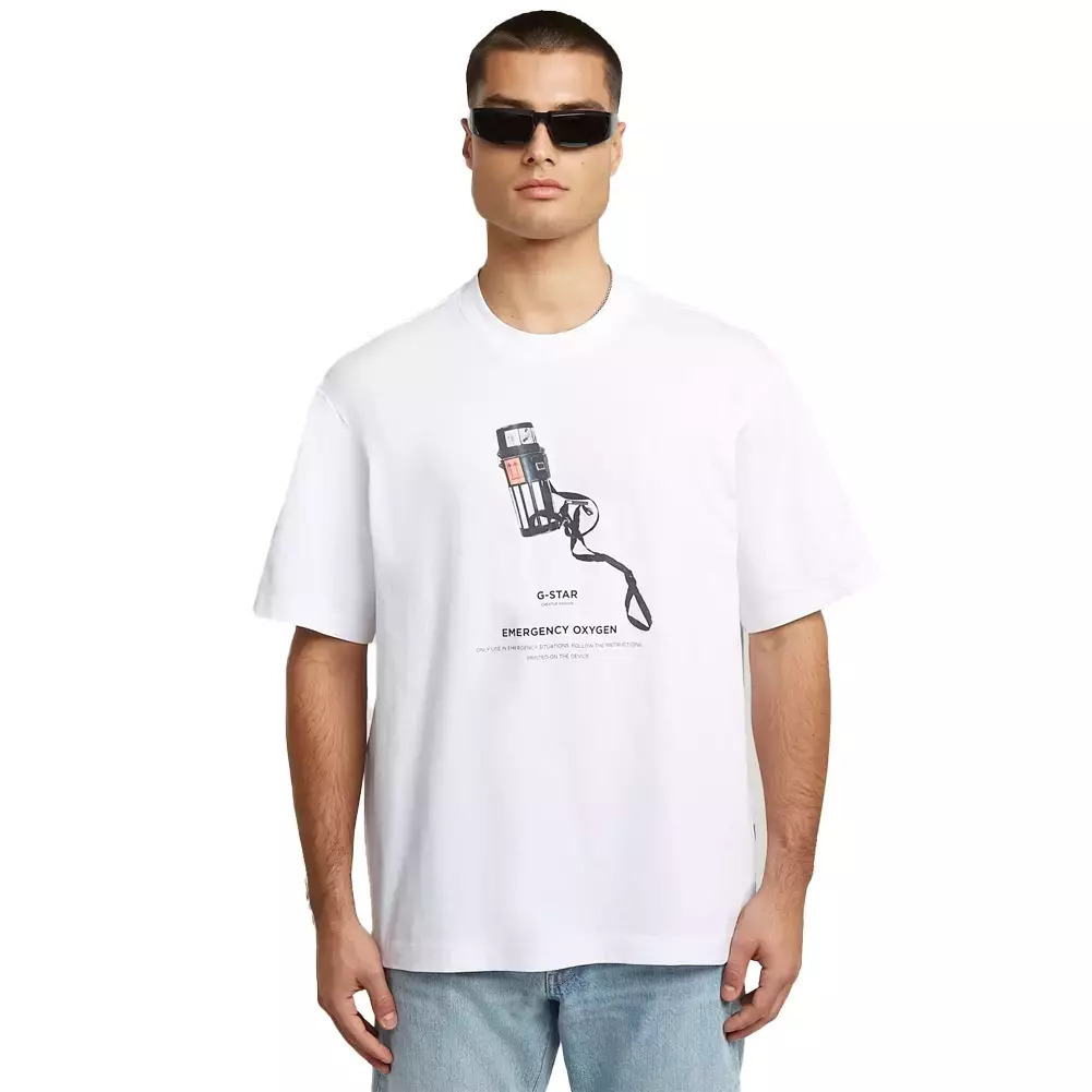 G-Star Raw Archive Print Boxy R Tricou Alb D24429-C336-H719