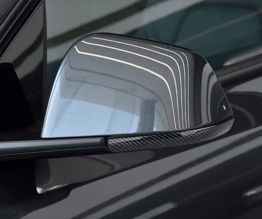 Carbon Decorative External Mirror Cap for Tesla Model 3 Model Y Transparent