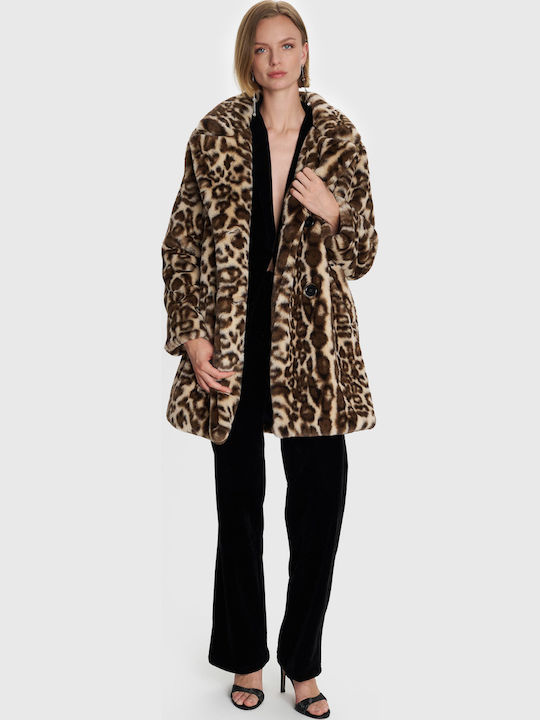 Frauen Pelz Brown, Leopard