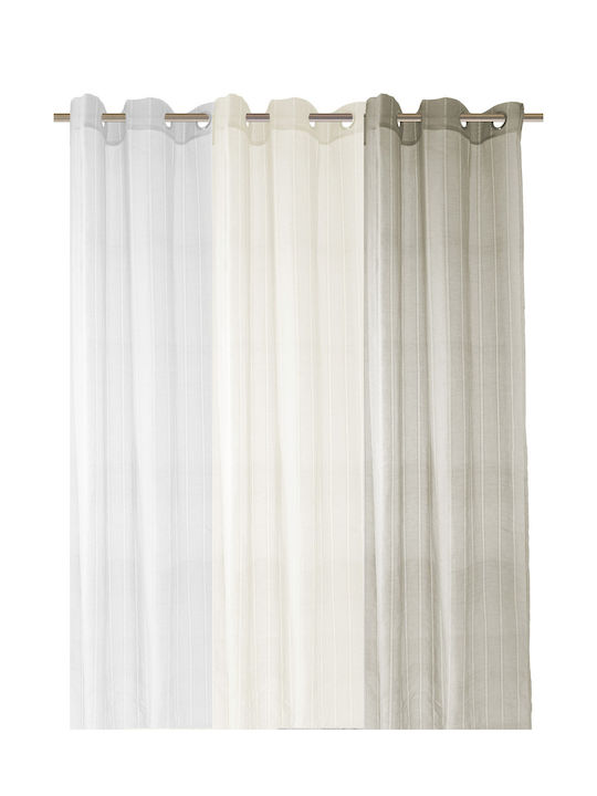 Viopros White Pencil Pleat Curtain 145x285cm