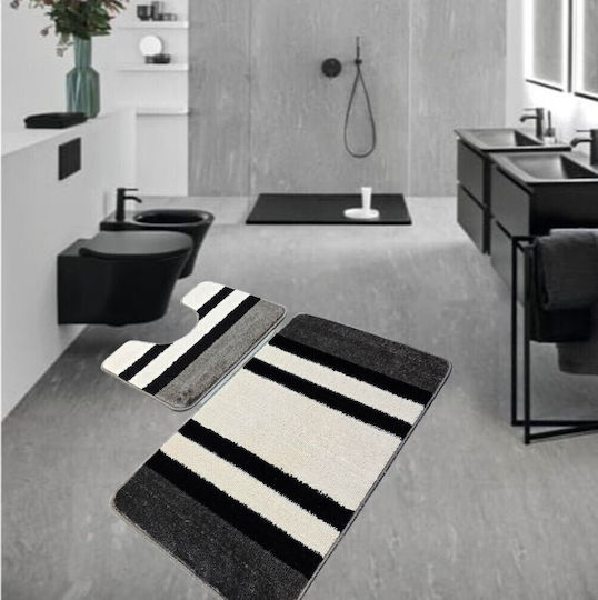 Kotonia Home Set Covoare De Baie Negre 50x80cm 2 Bucăți