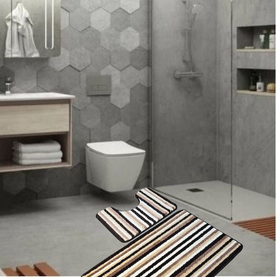 Kotonia Home Set Covoare De Baie Maro 50x80cm 2 Bucăți
