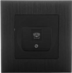 Телефонен Контакт Вграден Черен Ip20 S109b Телефонен Контакт Вграден Черен Ip20 S109b